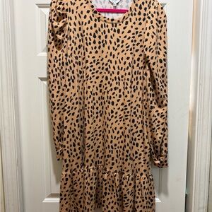 Crown & Ivy Tan and Black Midi Dress